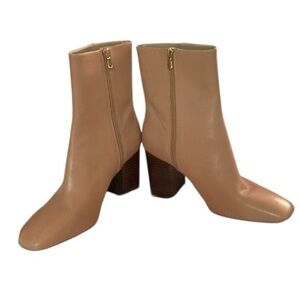 NWOB Ann Taylor Tan Heeled Boots 3.5” Heel
